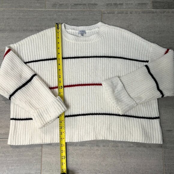 Tobi Stripe Elena Stripe Oversized Knit Sweater White Size Small - Picture 4 of 8